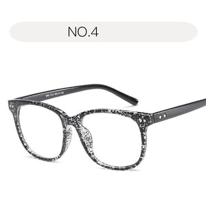 Retro Transparent Clear Lens Eyeglasses Fake Optical Eye Glasses Frames For Women Fashion Myopia Square Spectacles Eyewear