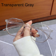 Carica l&#39;immagine nel visualizzatore di Gallery, Occhiali da vista retrò trasparenti per computer Occhiali da donna Occhiali da vista anti-luce blu Occhiali da vista poligonali 