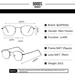 Retro Trend Metal Woman Glasses Optical Myopia Eyeglasses Frame Men Transparent Lens Computer Prescription Eyewear Frames