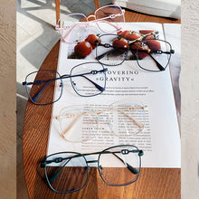 Load image into Gallery viewer, Retro Ultralight Alloy Anti-blue Light Women&#39;s Eyeglasses Black Pink Square Clear Glasses Frame Female Computer Eyewear Blue