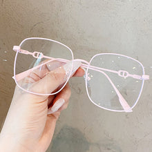 Load image into Gallery viewer, Retro Ultralight Alloy Anti-blue Light Women&#39;s Eyeglasses Black Pink Square Clear Glasses Frame Female Computer Eyewear Blue