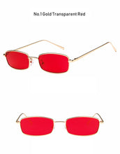 Load image into Gallery viewer, Retro Vinatge Small Rectangle Sunglasses Women Men Metal Frame Brand Designer Red Yellow Sun Glasses Stylish Party Eyewear UV400