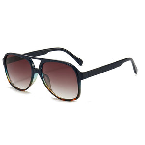 Retro Vintage Aviation Pilot Sunglasses Women Men Transparent Clear Frame Blue Lens Shades 70s 90s Yellow Tinted Sun Glasses