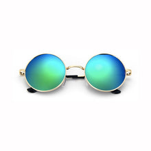 Load image into Gallery viewer, Retro Vintage Black Silver Gothic Steampunk Round Metal Sunglasses for Men Women Mirrored Circle Sun Glasses Male Oculos