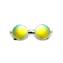 Load image into Gallery viewer, Retro Vintage Black Silver Gothic Steampunk Round Metal Sunglasses for Men Women Mirrored Circle Sun Glasses Male Oculos