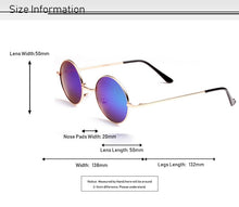Load image into Gallery viewer, Retro Vintage Black Silver Gothic Steampunk Round Metal Sunglasses for Men Women Mirrored Circle Sun Glasses Male Oculos