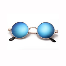 Load image into Gallery viewer, Retro Vintage Black Silver Gothic Steampunk Round Metal Sunglasses for Men Women Mirrored Circle Sun Glasses Male Oculos