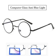 Carica l'immagine nel visualizzatore di Gallery, Retro Vintage Gaming Computer Glasses for Women Men Anti Blue Light Metal Frame Clear Lens Round Circle Eyeglasses Eyewear