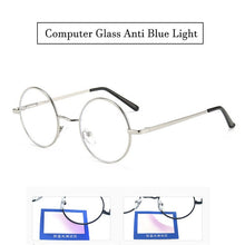 Carica l'immagine nel visualizzatore di Gallery, Retro Vintage Gaming Computer Glasses for Women Men Anti Blue Light Metal Frame Clear Lens Round Circle Eyeglasses Eyewear