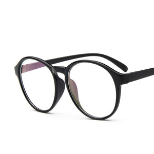 Retro Vintage Glasses Women Clear Lens Oval Nerd Glass Frame Attractive Party Eyewear Selfie Pose Lady Soild Glasses