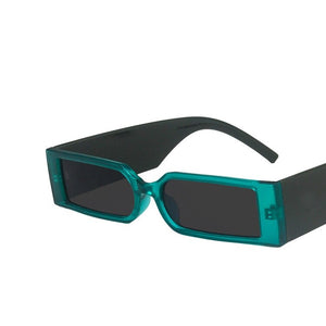Retro White Rectangular Sunglasses 2023 Punk INS Small Frame Female Square Glasses Hip Hop Eyewear Men
