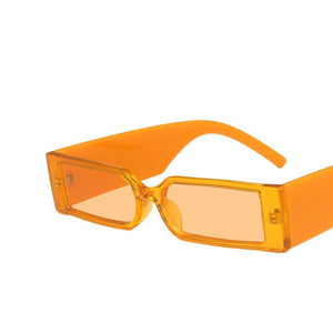 Retro White Rectangular Sunglasses 2023 Punk INS Small Frame Female Square Glasses Hip Hop Eyewear Men