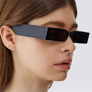 Retro White Rectangular Sunglasses 2023 Punk INS Small Frame Female Square Glasses Hip Hop Eyewear Men