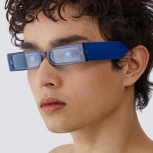 Load image into Gallery viewer, Retro White Rectangular Sunglasses 2023 Punk INS Small Frame Female Square Glasses Hip Hop Eyewear Men