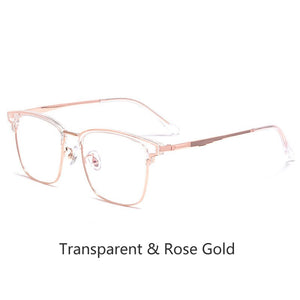Retro Women/Men Pure Titanium Myopia Glasses Optical Hyperopia Large Frame Ultra-Light Prescription Glasses Frame