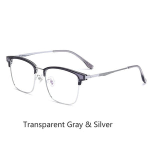 Retro Women/Men Pure Titanium Myopia Glasses Optical Hyperopia Large Frame Ultra-Light Prescription Glasses Frame