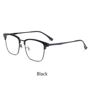 Retro Women/Men Pure Titanium Myopia Glasses Optical Hyperopia Large Frame Ultra-Light Prescription Glasses Frame
