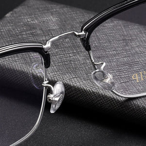 Retro Women/Men Pure Titanium Myopia Glasses Optical Hyperopia Large Frame Ultra-Light Prescription Glasses Frame