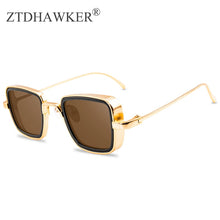Carica l&#39;immagine nel visualizzatore di Gallery, Retro Women Sunglasses Square Steampunk  Trending Products Eyeglasses Personality Stylish Metal Glasses