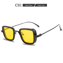 Carica l&#39;immagine nel visualizzatore di Gallery, Retro Women Sunglasses Square Steampunk  Trending Products Eyeglasses Personality Stylish Metal Glasses