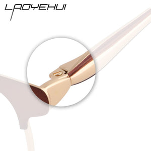 Retro Women's Round Fake Glasses Cat's Eye Prescription Glasses For Reading Myopia Eyewear Optical Women Eyeglasses With Frame