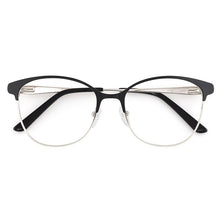Load image into Gallery viewer, Retro Women&#39;s Round Fake Glasses Cat&#39;s Eye Prescription Glasses For Reading Myopia Eyewear Optical Women Eyeglasses With Frame