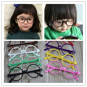 Retro eyeglass Rush Tide Round Children Glasses Frames Unisex Candy Color Cartoon Cute Eyeglasses Kids No Lens