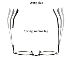 Load image into Gallery viewer, Retro-classic transparent lens metal frame men and women circular reading glasses  retro-personality college style