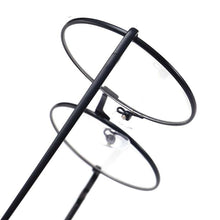 Load image into Gallery viewer, Retro-classic transparent lens metal frame men and women circular reading glasses  retro-personality college style