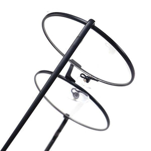 Retro-classic transparent lens metal frame men and women circular reading glasses  retro-personality college style