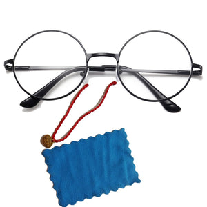 Retro-classic transparent lens metal frame men and women circular reading glasses  retro-personality college style