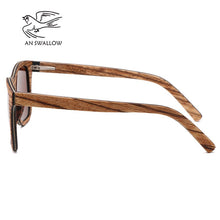 Load image into Gallery viewer, Retro ebonypear 100%wood Sunglasses bamboo wooden case Purely Hand Made driving men women wood sunglasses men Oculos de sol