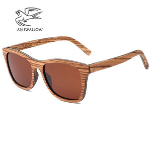 Retro ebonypear 100%wood Sunglasses bamboo wooden case Purely Hand Made driving men women wood sunglasses men Oculos de sol