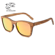Load image into Gallery viewer, Retro ebonypear 100%wood Sunglasses bamboo wooden case Purely Hand Made driving men women wood sunglasses men Oculos de sol