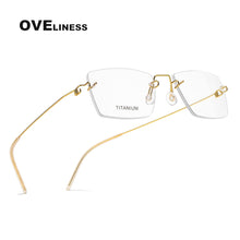 Load image into Gallery viewer, Retro eyeglasses frames Titanium eye rimless glasses frame men women 2023 Optical Myopia Prescription glasses eyewear