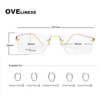 Load image into Gallery viewer, Retro eyeglasses frames Titanium eye rimless glasses frame men women 2023 Optical Myopia Prescription glasses eyewear