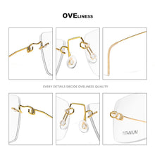 Load image into Gallery viewer, Retro eyeglasses frames Titanium eye rimless glasses frame men women 2023 Optical Myopia Prescription glasses eyewear