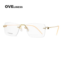 Load image into Gallery viewer, Retro eyeglasses frames Titanium eye rimless glasses frame men women 2023 Optical Myopia Prescription glasses eyewear