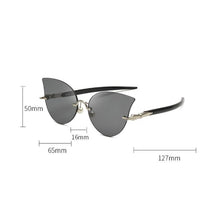 Load image into Gallery viewer, Retro frameless men sunglasses cat eye metal cross - border sunglasses female American hipster ocean sunglasses glasses