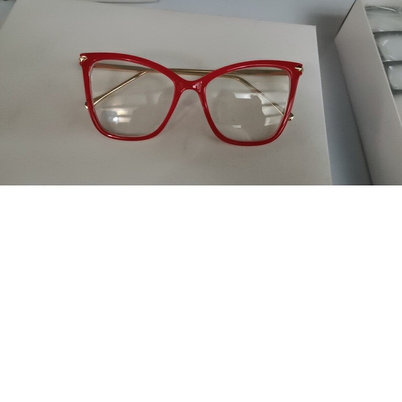 Retro glasses frame women cat eye eyeglasses Large transparent clear eye glasses frames for women  metal leg
