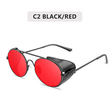 Load image into Gallery viewer, Retro gothic Steampunk Style Round Metal Frame Sunglasses Men Women  Brand Designer Shields Lens Sun Glasses Gafas de Sol
