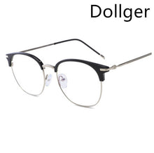 Carica l&#39;immagine nel visualizzatore di Gallery, Retro half-rim eyebrow round glasses frame   s1800