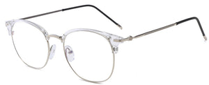 Retro half-rim eyebrow round glasses frame   s1800
