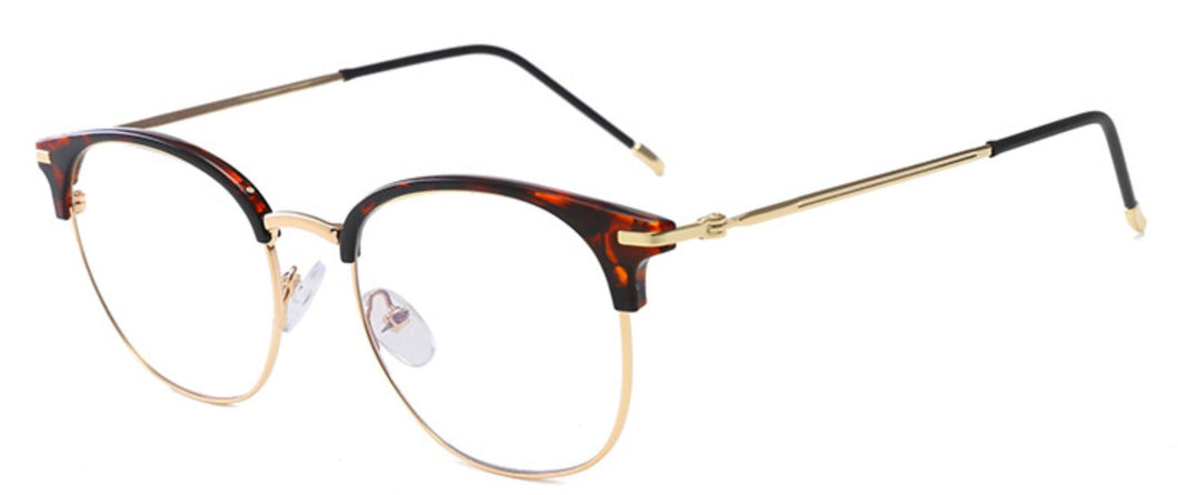 Retro half-rim eyebrow round glasses frame   s1800