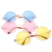 Carica l&#39;immagine nel visualizzatore di Gallery, Occhiali da sole rotondi retrò hippie Metal Lennon da donna Occhiali da sole rotondi con lenti colorate circolari con montatura in metallo Stile super hippie chic