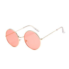 Carica l&#39;immagine nel visualizzatore di Gallery, Occhiali da sole rotondi retrò hippie Metal Lennon da donna Occhiali da sole rotondi con lenti colorate circolari con montatura in metallo Stile super hippie chic