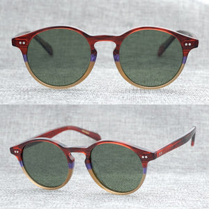 Retro men's sunglasses ladies retro retro style round plate frame