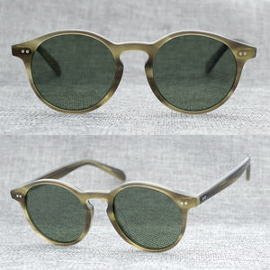 Retro men's sunglasses ladies retro retro style round plate frame