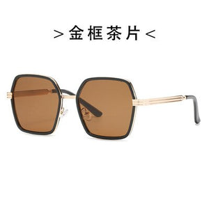 Retro polygon net red glasses sunglasses for men and women 9181 Korean ocean film sunglasses