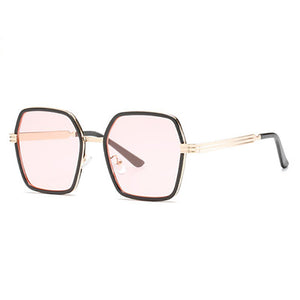 Retro polygon net red glasses sunglasses for men and women 9181 Korean ocean film sunglasses